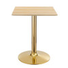 EEI-4741-GLD-NAT Verne 24" Square Dining Table by Modway