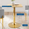 EEI-4741-GLD-NAT Verne 24" Square Dining Table by Modway