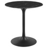 EEI-4867-BLK-BLK Lippa 28" Round Faux Marble Dining Table by Modway