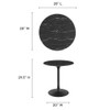 EEI-4867-BLK-BLK Lippa 28" Round Faux Marble Dining Table by Modway