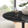 EEI-4867-BLK-BLK Lippa 28" Round Faux Marble Dining Table by Modway