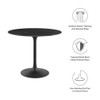 EEI-4868-BLK-BLK Lippa 36" Round Faux Marble Dining Table by Modway