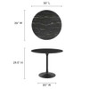 EEI-4868-BLK-BLK Lippa 36" Round Faux Marble Dining Table by Modway