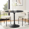 EEI-4868-BLK-BLK Lippa 36" Round Faux Marble Dining Table by Modway