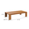 Modway EEI-6799-NAT-COA Tahoe 2-Piece Outdoor Patio Acacia Wood Sofa and Coffee Table Set