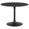 EEI-4876-BLK-BLK Lippa 40" Round Faux Marble Dining Table by Modway
