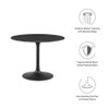 EEI-4876-BLK-BLK Lippa 40" Round Faux Marble Dining Table by Modway