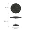 EEI-4876-BLK-BLK Lippa 40" Round Faux Marble Dining Table by Modway