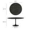 EEI-4879-BLK-BLK Lippa 60" Round Faux Marble Dining Table by Modway