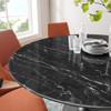 EEI-4879-BLK-BLK Lippa 60" Round Faux Marble Dining Table by Modway