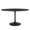 EEI-4880-BLK-BLK Lippa 54" Oval Faux Marble Dining Table by Modway