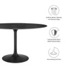 EEI-4880-BLK-BLK Lippa 54" Oval Faux Marble Dining Table by Modway