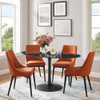 EEI-4881-BLK-BLK Lippa 60" Oval Faux Marble Dining Table by Modway