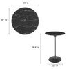 EEI-4892-BLK-BLK Lippa 28" Round Faux Marble Bar Table by Modway
