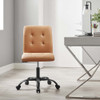 EEI-4975 Prim Armless Vegan Leather Office Chair by Modway