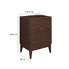 EEI-5088-WAL Ledger 24" Wood Bathroom Vanity Cabinet (Sink Basin Not Included) by Modway