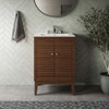 EEI-5088-WAL Ledger 24" Wood Bathroom Vanity Cabinet (Sink Basin Not Included) by Modway