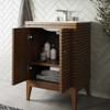 EEI-5088-WAL Ledger 24" Wood Bathroom Vanity Cabinet (Sink Basin Not Included) by Modway