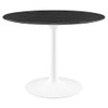 EEI-5181-WHI-BLK Lippa 40" Round Faux Marble Dining Table by Modway
