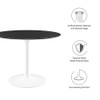 EEI-5181-WHI-BLK Lippa 40" Round Faux Marble Dining Table by Modway