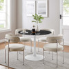 EEI-5181-WHI-BLK Lippa 40" Round Faux Marble Dining Table by Modway