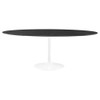 EEI-5198-WHI-BLK Lippa 78" Oval Faux Marble Dining Table by Modway