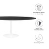 EEI-5198-WHI-BLK Lippa 78" Oval Faux Marble Dining Table by Modway