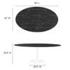 EEI-5198-WHI-BLK Lippa 78" Oval Faux Marble Dining Table by Modway