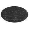 EEI-5198-WHI-BLK Lippa 78" Oval Faux Marble Dining Table by Modway
