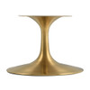 EEI-5521-GLD-BLK Lippa 36" Round Faux Marble Coffee Table by Modway