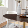 EEI-5524-GLD-CHE Lippa 60" Oval Wood Dining Table by Modway