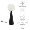 EEI-5621-WHI-BLK Apex Glass Globe Glass Table Lamp by Modway