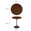 EEI-5689-BLK-WAL Lippa 20" Round Wood Side Table by Modway