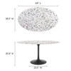 EEI-5737-BLK-WHI Lippa 60" Oval Terrazzo Dining Table by Modway