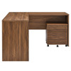 EEI-5821-WAL Render Wood Desk and File Cabinet Set by Modway