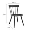 EEI-6082-BLK Sutter Wood Dining Side Chair Set of 2 by Modway