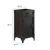 EEI-6126-BLK-WAL Steamforge 18" Bathroom Vanity Cabinet (Sink Basin Not Included) by Modway