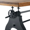 EEI-6149-BLK-NAT Genuine 96" Crank Adjustable Height Dining and Conference Table by Modway