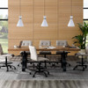 EEI-6149-BLK-NAT Genuine 96" Crank Adjustable Height Dining and Conference Table by Modway