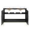 EEI-6305-WHI-BLK Awaken 48" Double Sink Bathroom Vanity by Modway