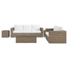 EEI-6331-CAP-WHI Convene 5-Piece Outdoor Patio Furniture Set by Modway
