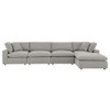 EEI-6365 Commix 5-Piece Down Filled Overstuffed Boucle Fabric Sectional Sofa by Modway