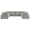 EEI-6371 Commix 8-Piece Down Filled Overstuffed Boucle Fabric Sectional Sofa by Modway