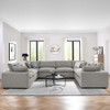EEI-6371 Commix 8-Piece Down Filled Overstuffed Boucle Fabric Sectional Sofa by Modway