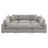 EEI-6372 Commix 6-Piece Down Filled Overstuffed Boucle Fabric Sectional Sofa by Modway