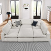 EEI-6372 Commix 6-Piece Down Filled Overstuffed Boucle Fabric Sectional Sofa by Modway
