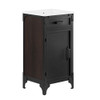 EEI-6411-WHI-BLK Steamforge 18" Bathroom Vanity by Modway