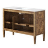 EEI-6452-WHI-BRN Elysian 48" Wood Single Sink Bathroom Vanity by Modway