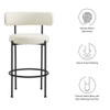 EEI-6520-IVO-BLK Albie Boucle Fabric Bar Stools Set of 2 by Modway