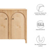 EEI-6537 Appia 2-Door Arched Door Storage Cabinet by Modway
